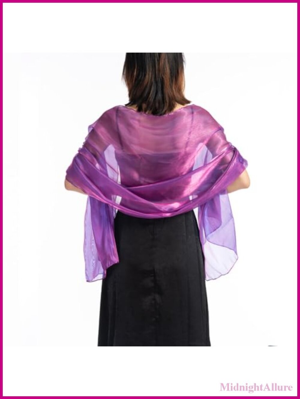 Sheer Organza Shawl Wrap Scarf for Evening Dresses Wedding